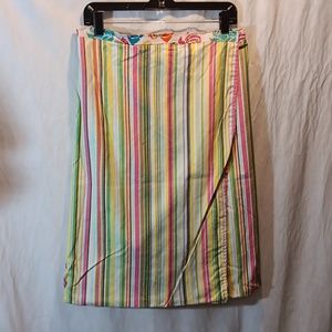 Reversible Skirt Apron Dancing Fig Apron Floral To Stripe Womens Mens Unisex